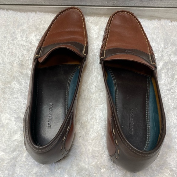 -Vintage H.S. Trask Classic Brown Tan Two Tone Leather Slip On Penny Loaf… - Picture 6 of 12